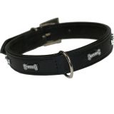 Lederhalsband mit Strass 